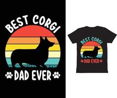 beste hondenvader ooit-t-shirtontwerp. vector