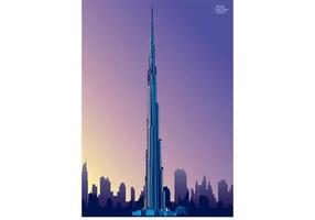 burj khalifa vector