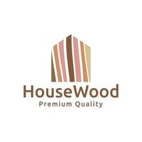 houten huis logo ontwerp vector