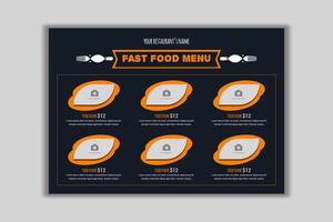 restaurant fastfood menusjabloon vector