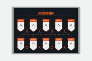 restaurant fastfood menu vector sjabloon