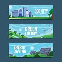 eco groene technologie banner vector