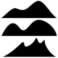 berg pictogram logo, vector zwarte berg silhouet