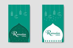 ramadan kareem bundel eenvoudige sjabloon vector