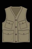 borst vest zak kleur vector, borst vest zak in een schets stijl, vectorillustratie. vector