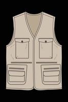 borst vest zak kleur vector, borst vest zak in een schets stijl, vectorillustratie. vector