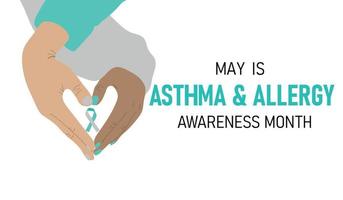 astma-allergie bewustmakingsmaand vector