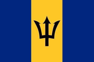 vlag van Barbados vector