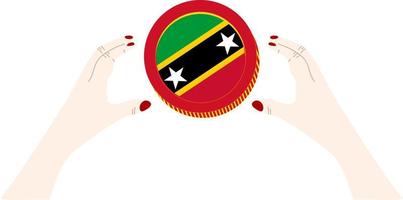 vlag van saint kitts en nevis vector