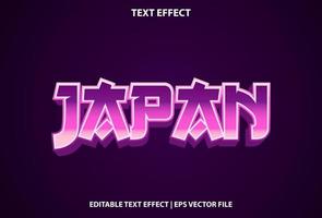 japans teksteffect met paarse kleurverloop voor promotie. vector