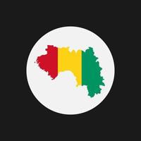 Guinee kaart silhouet met vlag op witte achtergrond vector