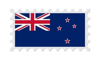 Nieuw-Zeelandse postzegel met schaduw. vectorillustratie. vector