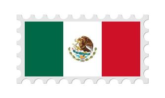 mexico postzegel met schaduw. vectorillustratie. vector