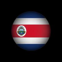 land costa rica. vlag van costa rica. vectorillustratie. vector