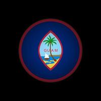 land guam. vlag van Guam. vectorillustratie. vector