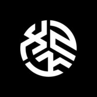 xzk brief logo ontwerp op zwarte achtergrond. xzk creatieve initialen brief logo concept. xzk brief ontwerp. vector