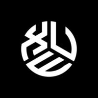xue brief logo ontwerp op zwarte achtergrond. xue creatieve initialen brief logo concept. xue brief ontwerp. vector