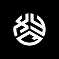 xyq brief logo ontwerp op zwarte achtergrond. xyq creatieve initialen brief logo concept. xyq brief ontwerp. vector