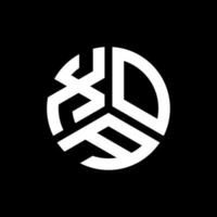 XO letter logo ontwerp op zwarte achtergrond. xoa creatieve initialen brief logo concept. xoa brief ontwerp. vector