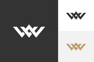 letter v en w monogram lettermark logo vector