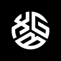 xgb brief logo ontwerp op zwarte achtergrond. xgb creatieve initialen brief logo concept. xgb-briefontwerp. vector