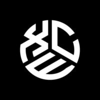 xce brief logo ontwerp op zwarte achtergrond. xce creatieve initialen brief logo concept. xce brief ontwerp. vector