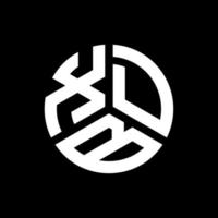 xdb brief logo ontwerp op zwarte achtergrond. xdb creatieve initialen brief logo concept. xdb-briefontwerp. vector