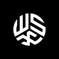 wsx brief logo ontwerp op zwarte achtergrond. wsx creatieve initialen brief logo concept. wsx brief ontwerp. vector