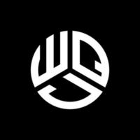 wqj brief logo ontwerp op zwarte achtergrond. wqj creatieve initialen brief logo concept. wqj brief ontwerp. vector