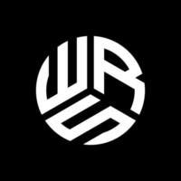 WRS brief logo ontwerp op zwarte achtergrond. wrs creatieve initialen brief logo concept. wrs brief ontwerp. vector