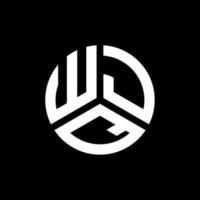 wjq brief logo ontwerp op zwarte achtergrond. wjq creatieve initialen brief logo concept. wjq brief ontwerp. vector