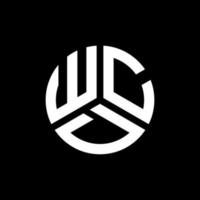WCD brief logo ontwerp op zwarte achtergrond. wcd creatieve initialen brief logo concept. wcd brief ontwerp. vector