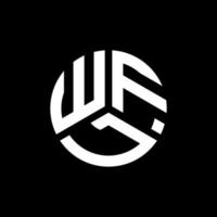 wfl brief logo ontwerp op zwarte achtergrond. wfl creatieve initialen brief logo concept. wfl brief ontwerp. vector