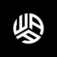waa letter logo ontwerp op zwarte achtergrond. waa creatieve initialen brief logo concept. waa brief ontwerp. vector