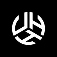 uhh brief logo ontwerp op zwarte achtergrond. uhh creatieve initialen brief logo concept. uhh letterontwerp. vector