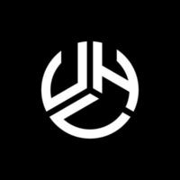 uhv brief logo ontwerp op zwarte achtergrond. uhv creatieve initialen brief logo concept. uhv-briefontwerp. vector