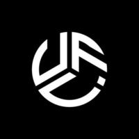 ufv brief logo ontwerp op zwarte achtergrond. ufv creatieve initialen brief logo concept. ufv-briefontwerp. vector