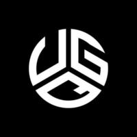 ugq brief logo ontwerp op zwarte achtergrond. ugq creatieve initialen brief logo concept. ugq brief ontwerp. vector
