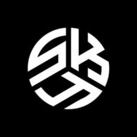 sky brief logo ontwerp op zwarte achtergrond. sky creatieve initialen brief logo concept. hemel brief ontwerp. vector
