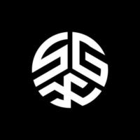 sgx brief logo ontwerp op zwarte achtergrond. sgx creatieve initialen brief logo concept. sgx brief ontwerp. vector
