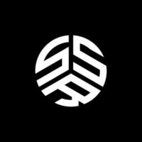 SSR brief logo ontwerp op zwarte achtergrond. ssr creatieve initialen brief logo concept. ssr brief ontwerp. vector