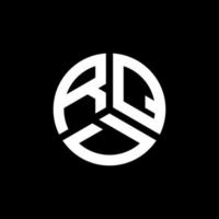 rqd brief logo ontwerp op zwarte achtergrond. rqd creatieve initialen brief logo concept. rqd-briefontwerp. vector