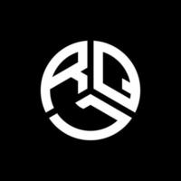 rql brief logo ontwerp op zwarte achtergrond. rql creatieve initialen brief logo concept. rql brief ontwerp. vector