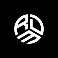 rdm brief logo ontwerp op zwarte achtergrond. rdm creatieve initialen brief logo concept. rdm brief ontwerp. vector