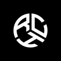 rch brief logo ontwerp op zwarte achtergrond. rch creatieve initialen brief logo concept. rch brief ontwerp. vector