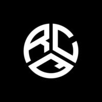 rcq brief logo ontwerp op zwarte achtergrond. rcq creatieve initialen brief logo concept. rcq brief ontwerp. vector