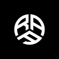 raa brief logo ontwerp op zwarte achtergrond. raa creatieve initialen brief logo concept. raa-briefontwerp. vector