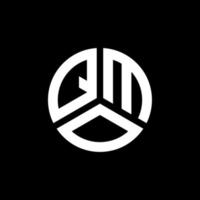 QMO brief logo ontwerp op zwarte achtergrond. qmo creatieve initialen brief logo concept. qmo-briefontwerp. vector