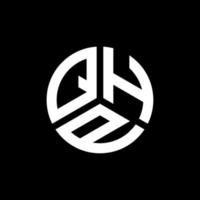 QHP brief logo ontwerp op zwarte achtergrond. qhp creatieve initialen brief logo concept. qhp-briefontwerp. vector