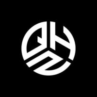 Qhz brief logo ontwerp op zwarte achtergrond. qhz creatieve initialen brief logo concept. qhz brief ontwerp. vector